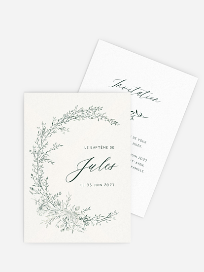 Faire-part baptême Éclat du printemps