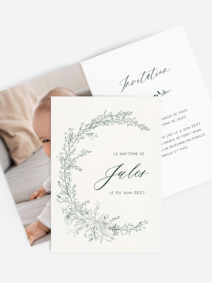Faire-part baptême Éclat du printemps