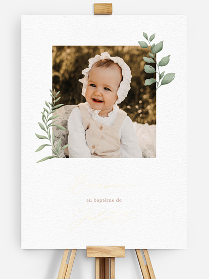 Poster bienvenue baptême Picto baptême religieux