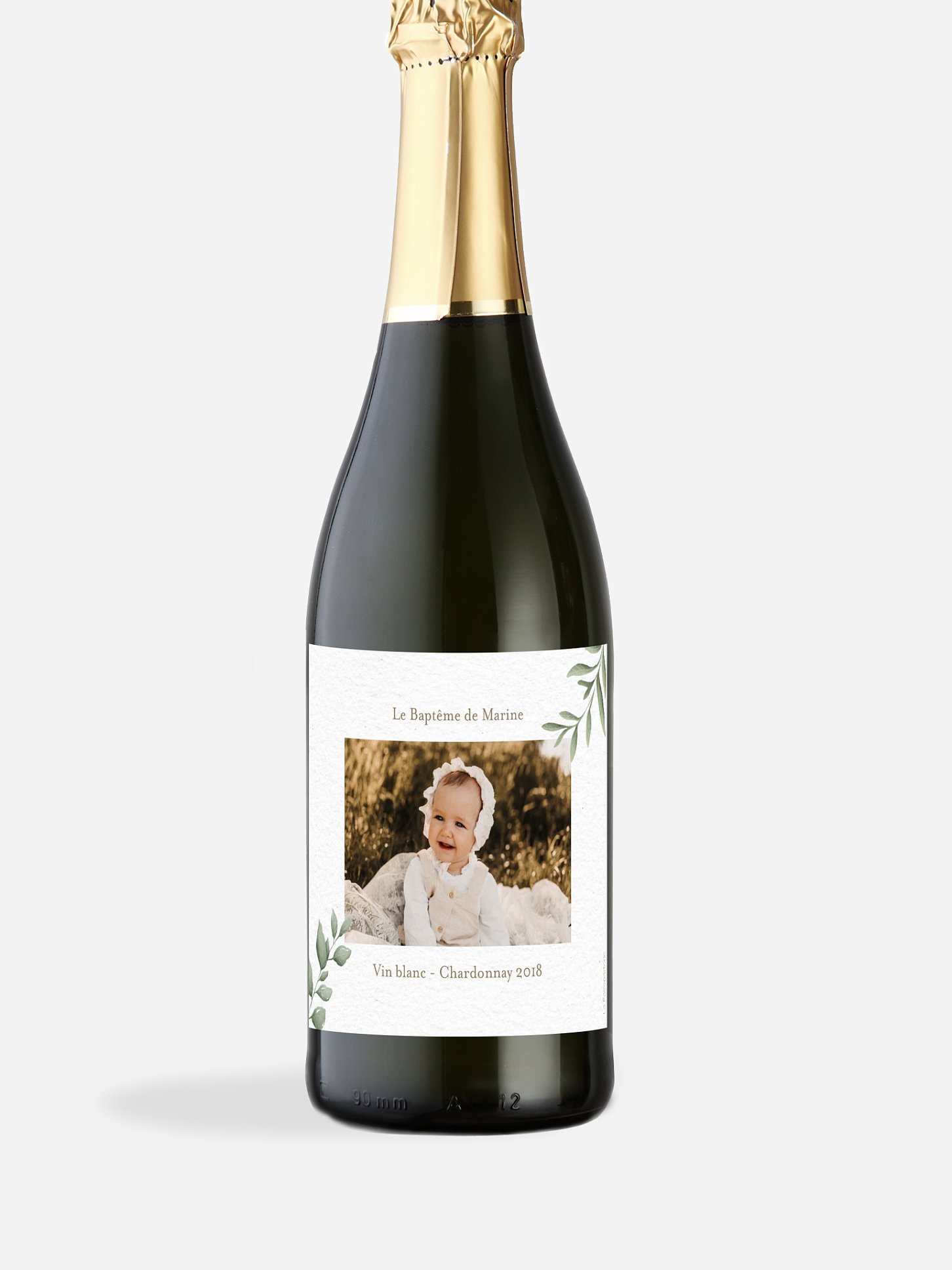 Étiquette pour bouteille Picto baptême religieux