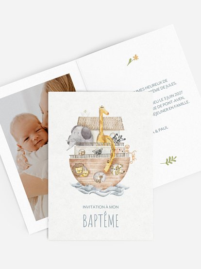 Faire-part baptême Arche de Noé II