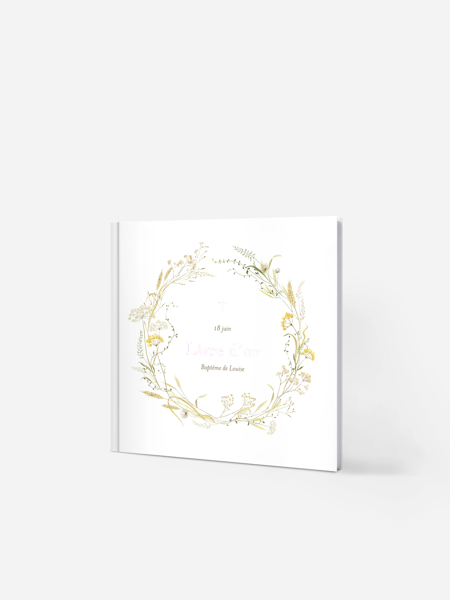 Livre d’or baptême Aura florale