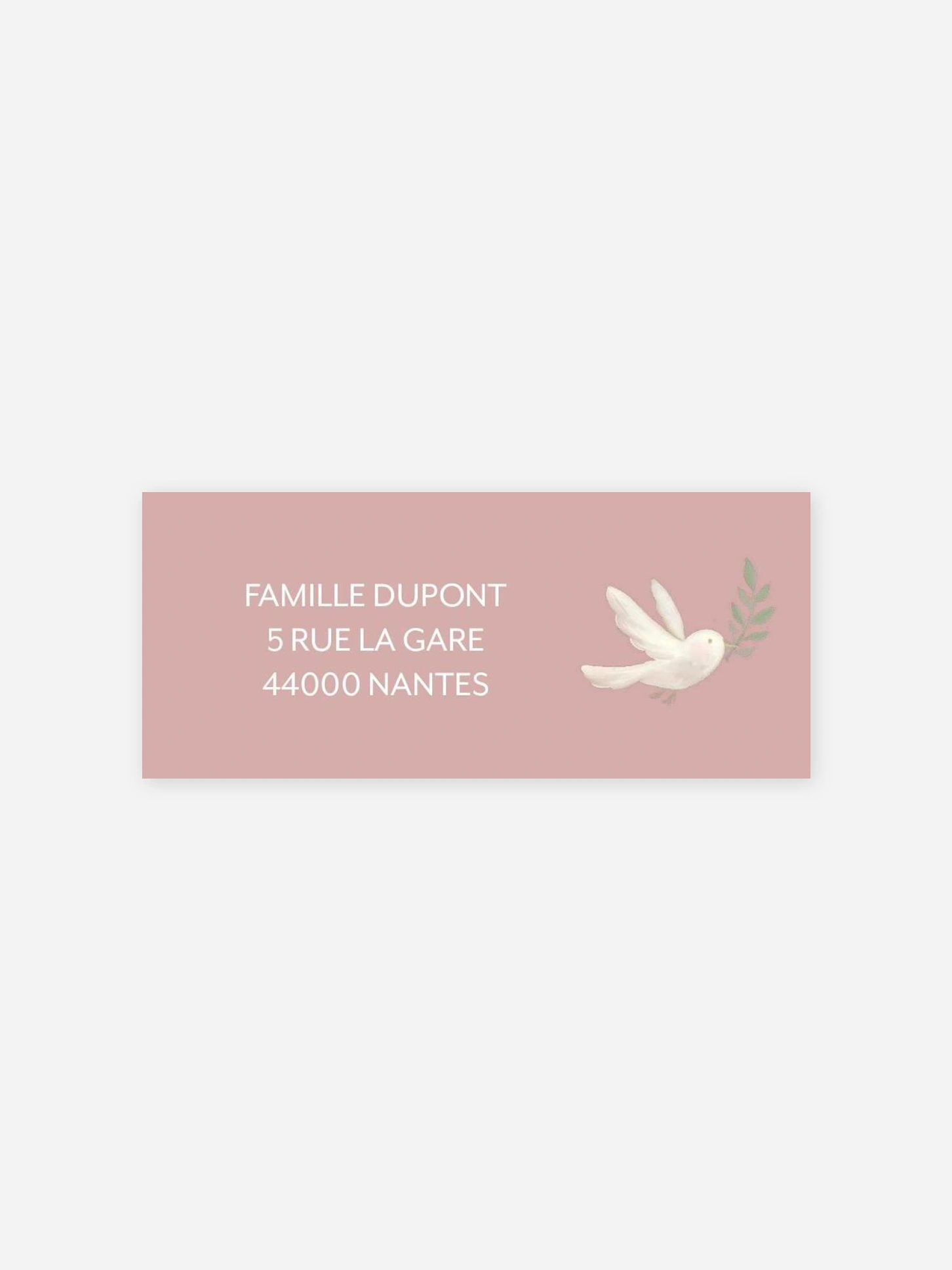 Étiquette expéditeur baptême Ailes de bénédiction