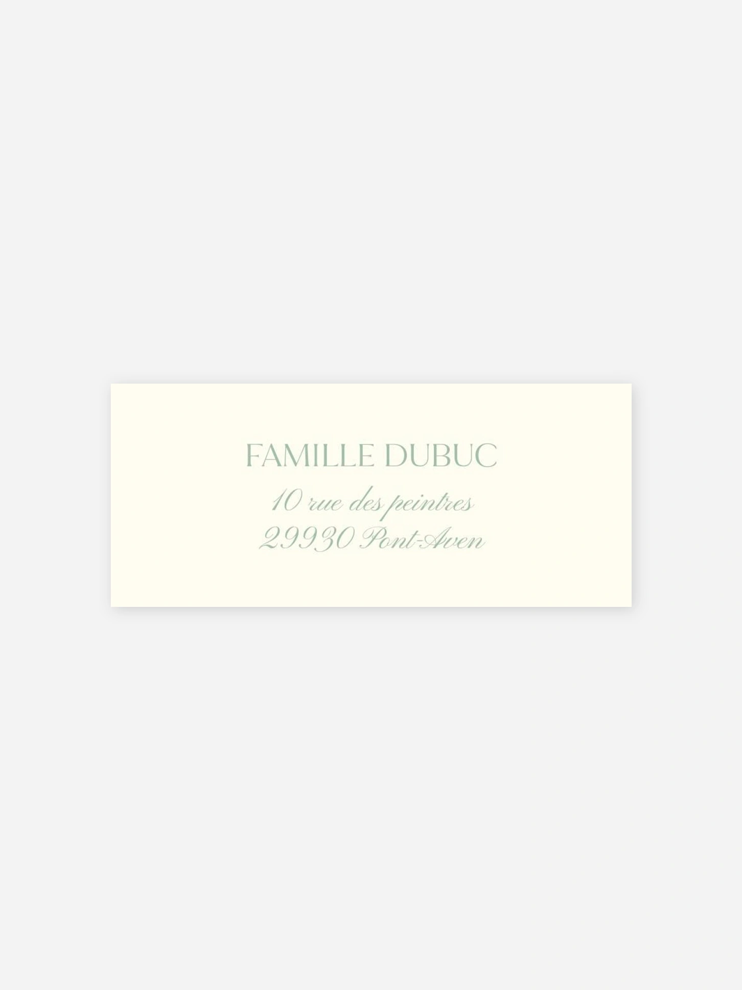 Étiquette expéditeur baptême Brise fleurie