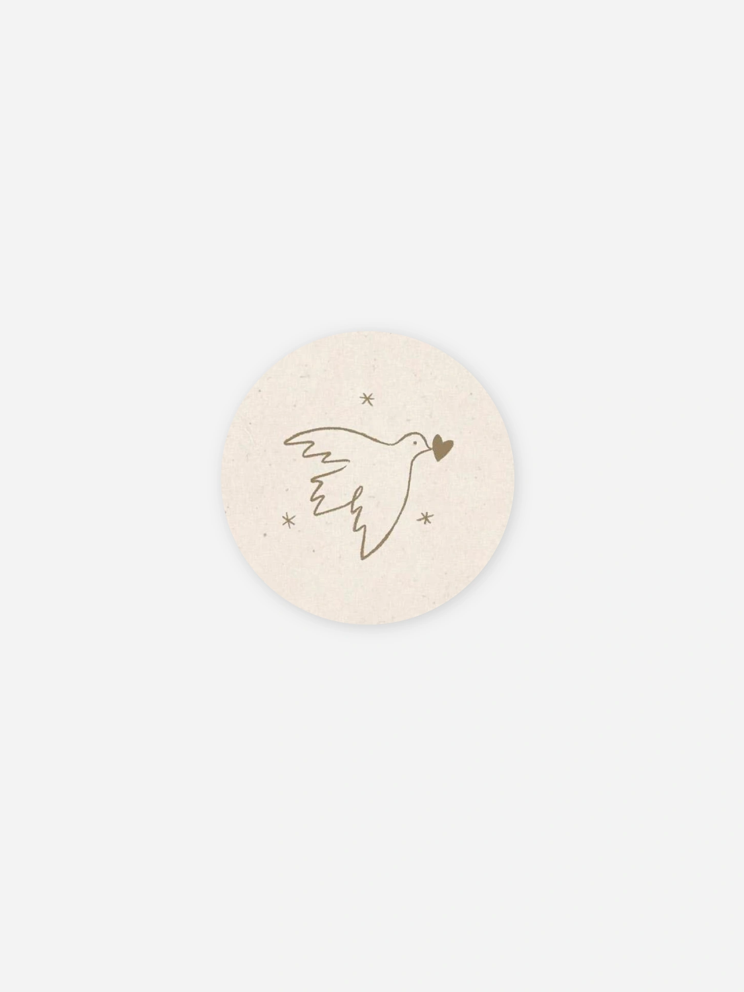 Étiquette cadeau baptême Colombe délicate
