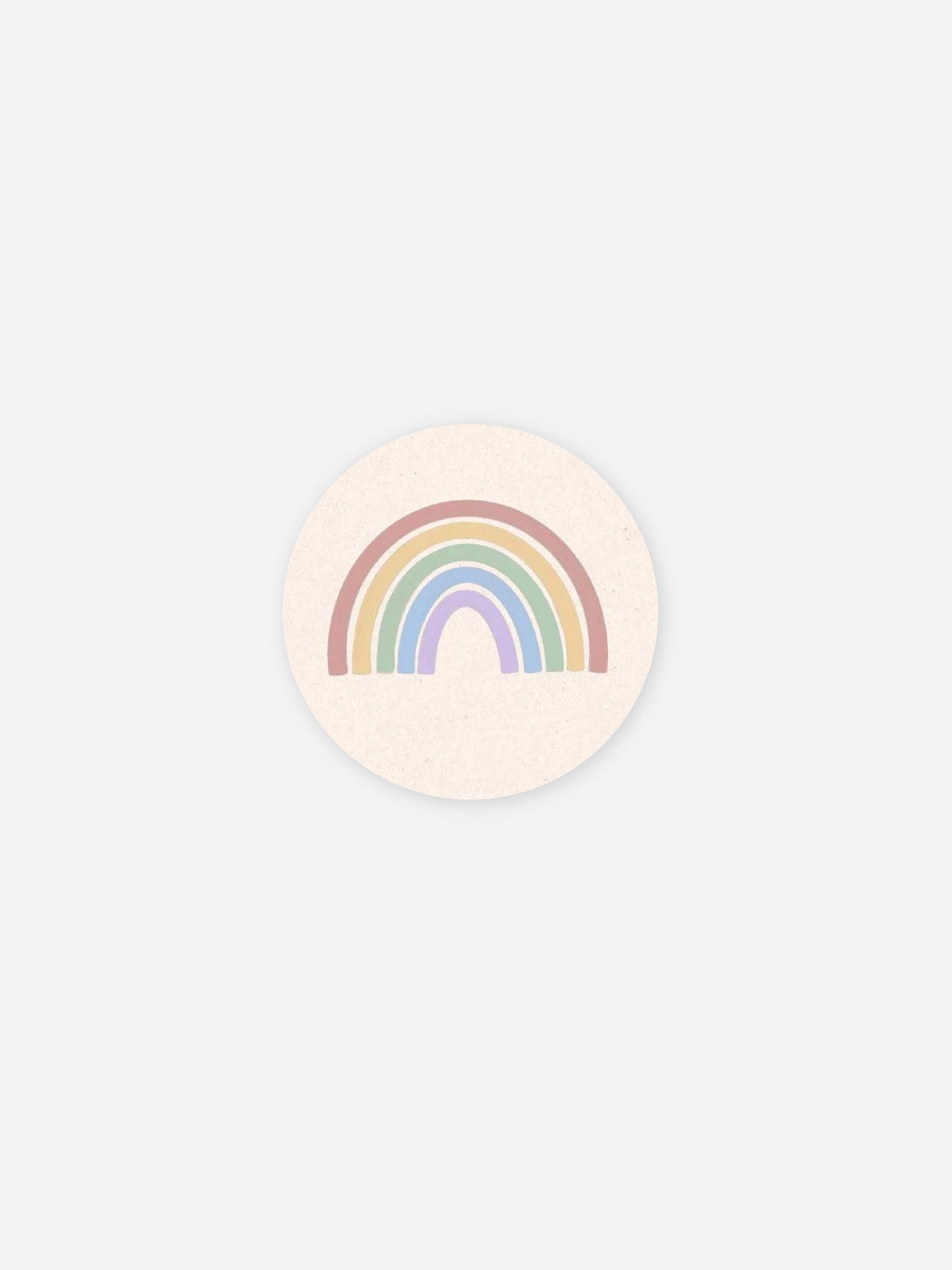 Étiquette cadeau baptême Arc-en-ciel