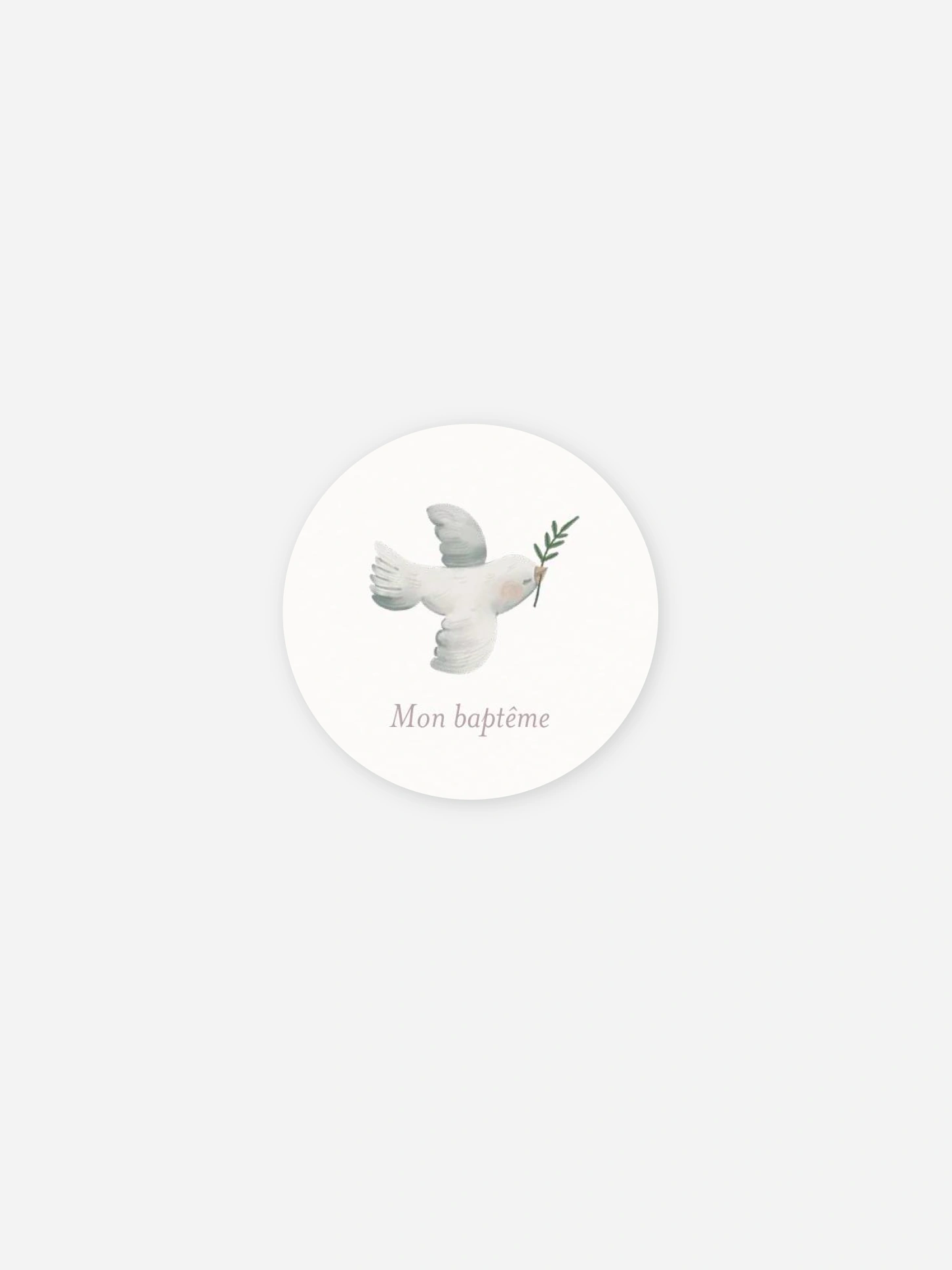 Étiquette cadeau baptême Jardin de joie