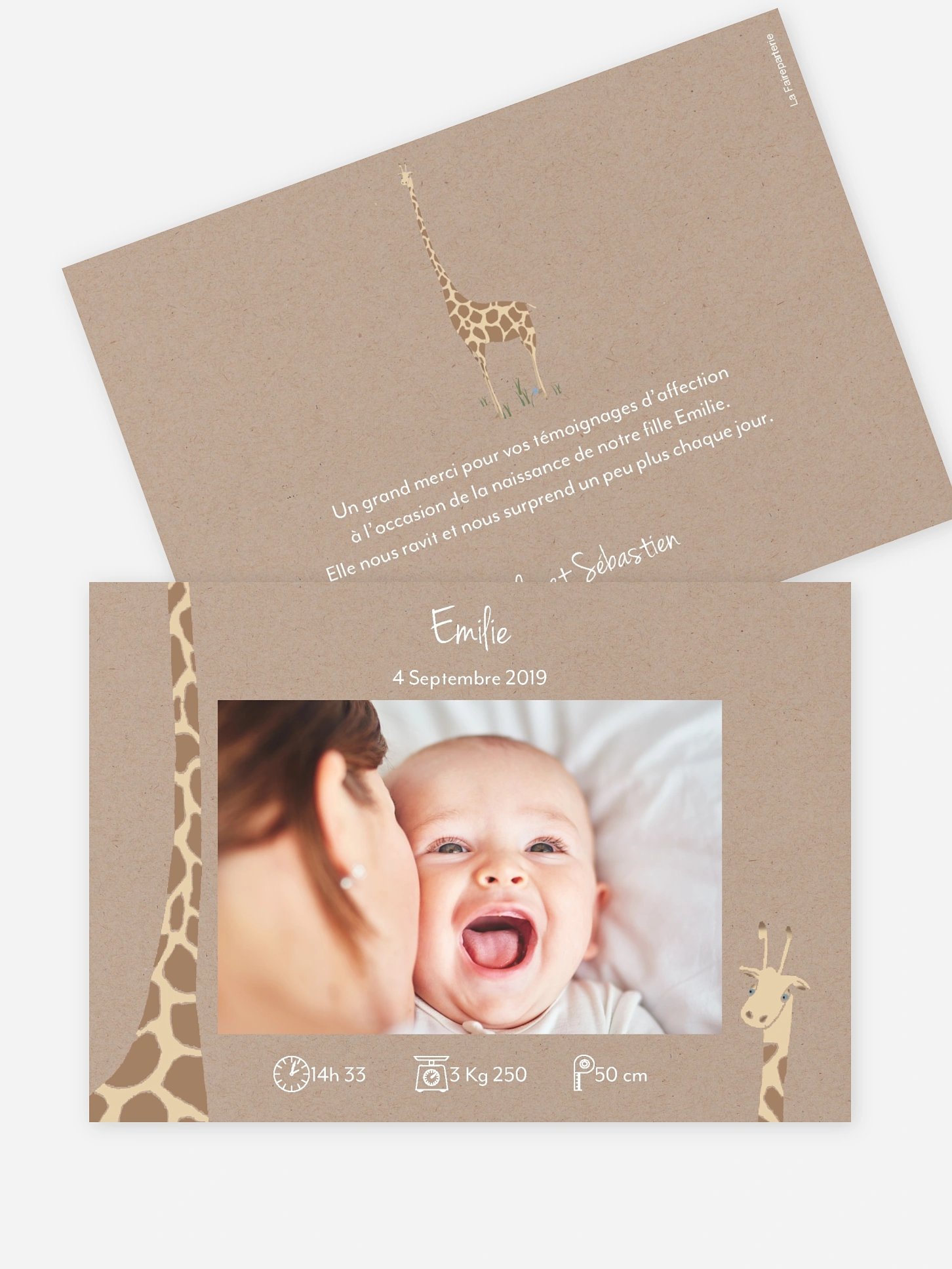 Faire-part naissance Amis de la savane