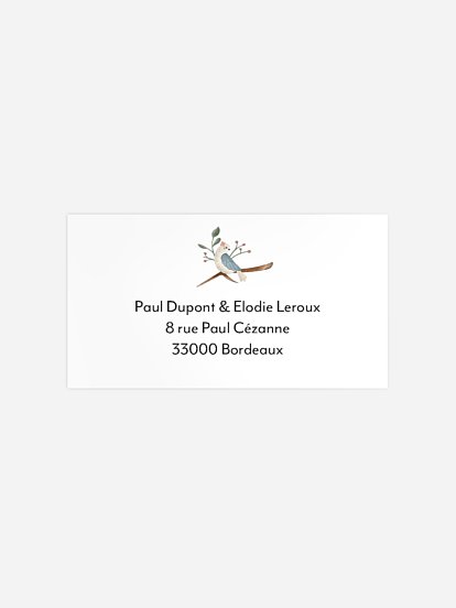 Étiquette destinataire naissance Landau vintage