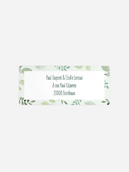 Étiquette expéditeur naissance Amis de la forêt