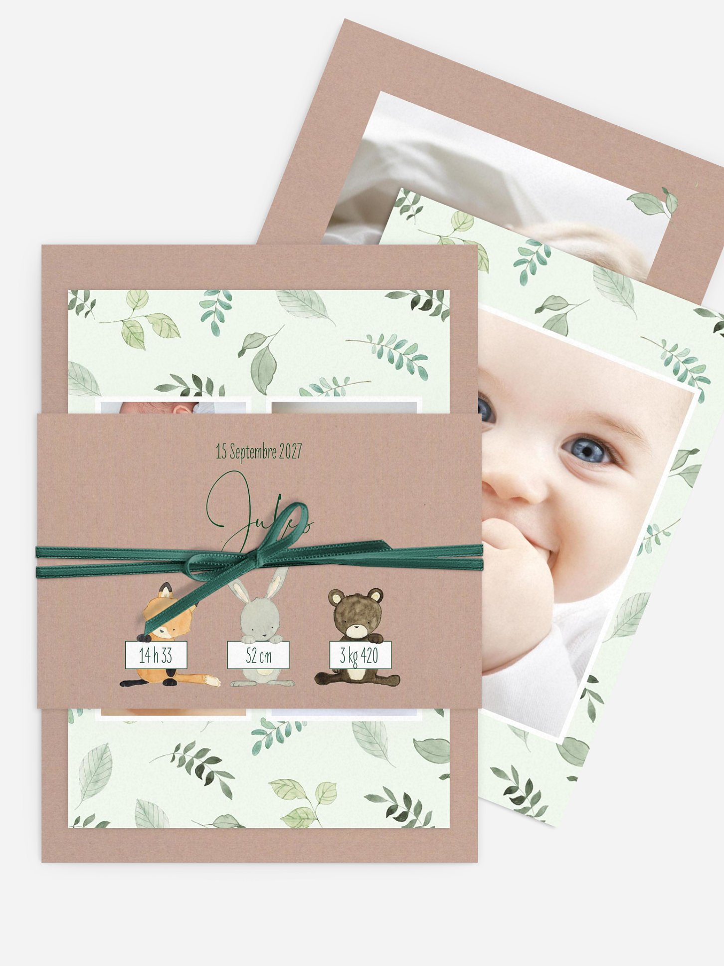 Faire-part naissance Amis de la forêt