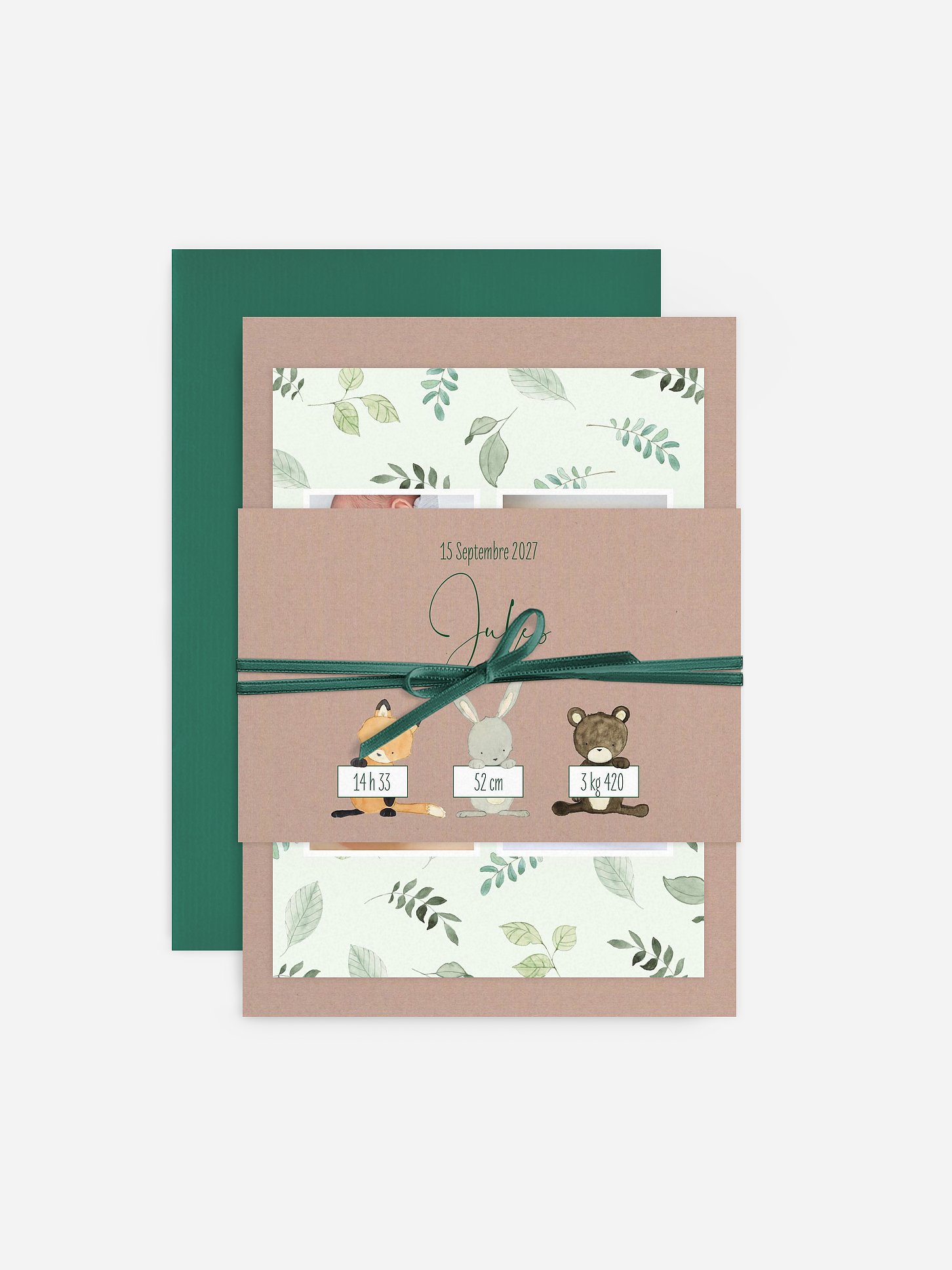 Faire-part naissance Amis de la forêt