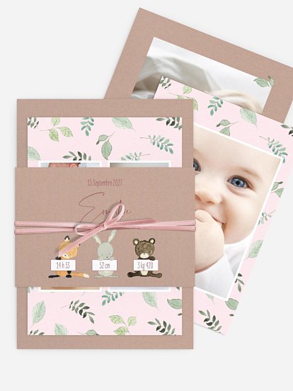 Faire-part naissance Amis de la forêt