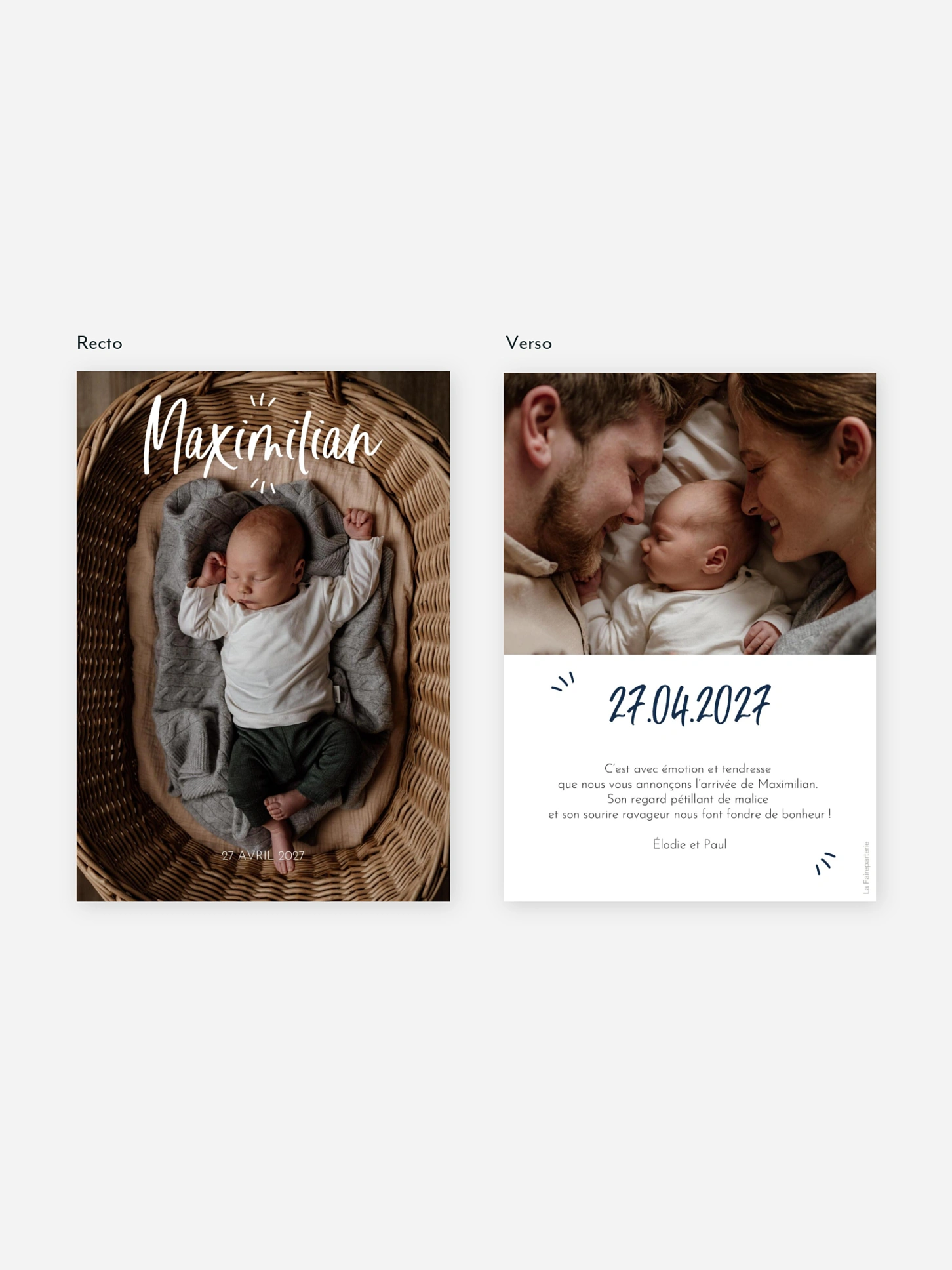 Faire-part naissance Révélation