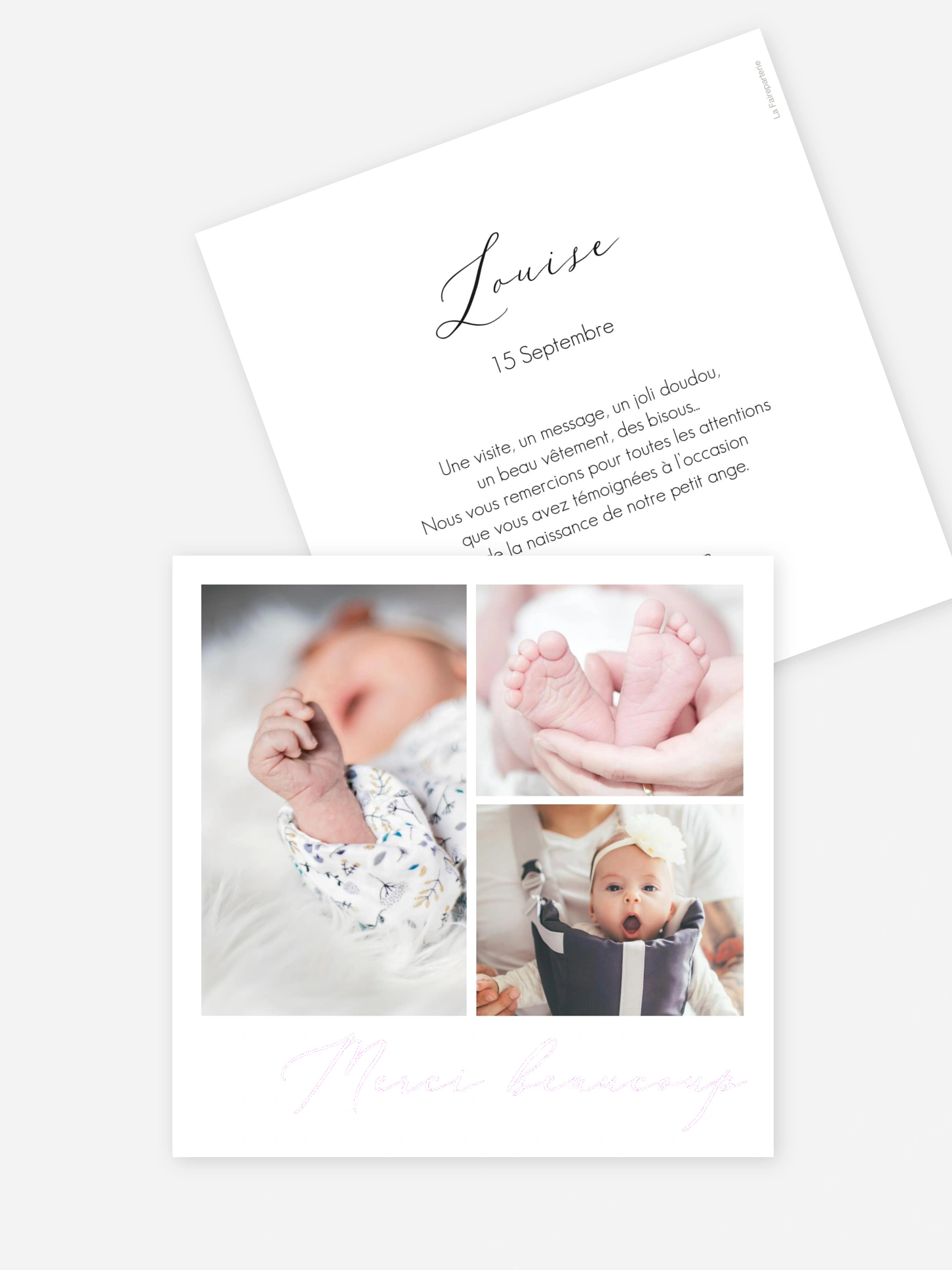 Carte remerciement naissance Petit miracle