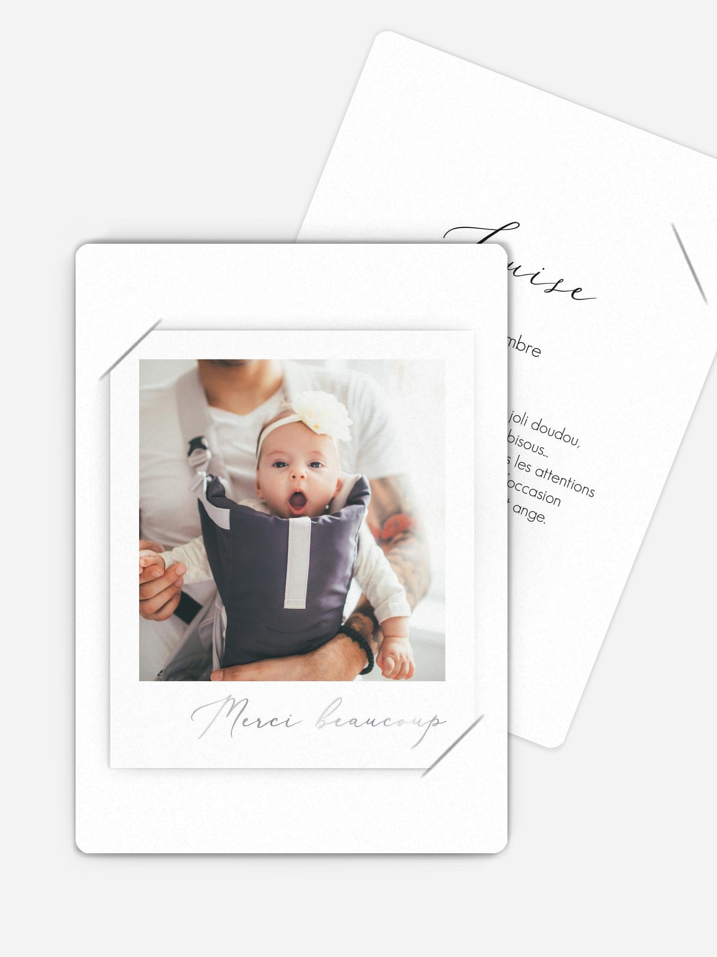 Carte remerciement naissance Petit miracle