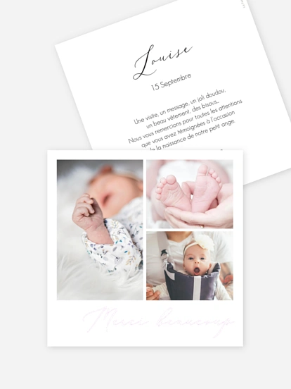 Carte remerciement naissance Petit miracle
