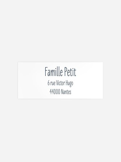 Étiquette expéditeur naissance Jolies icônes