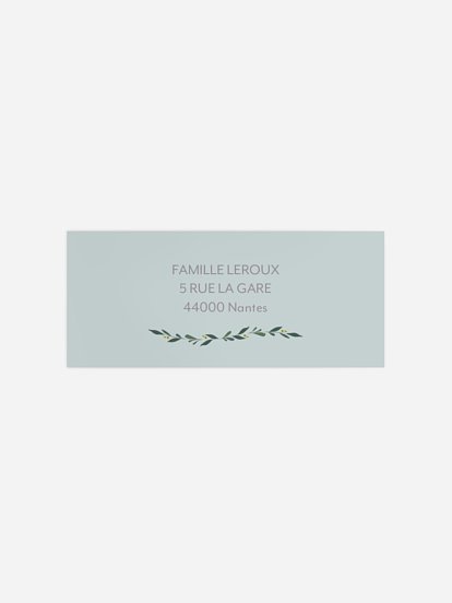 Étiquette expéditeur naissance Famille de lapins