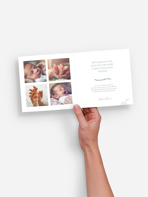 Faire-part naissance Famille de lapins