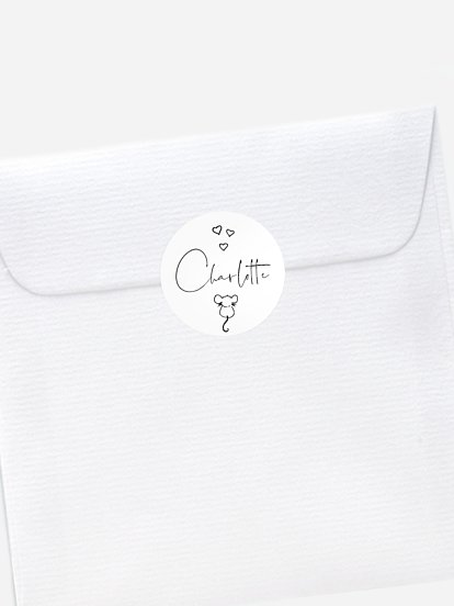 Stickers naissance La souris et l'éléphant