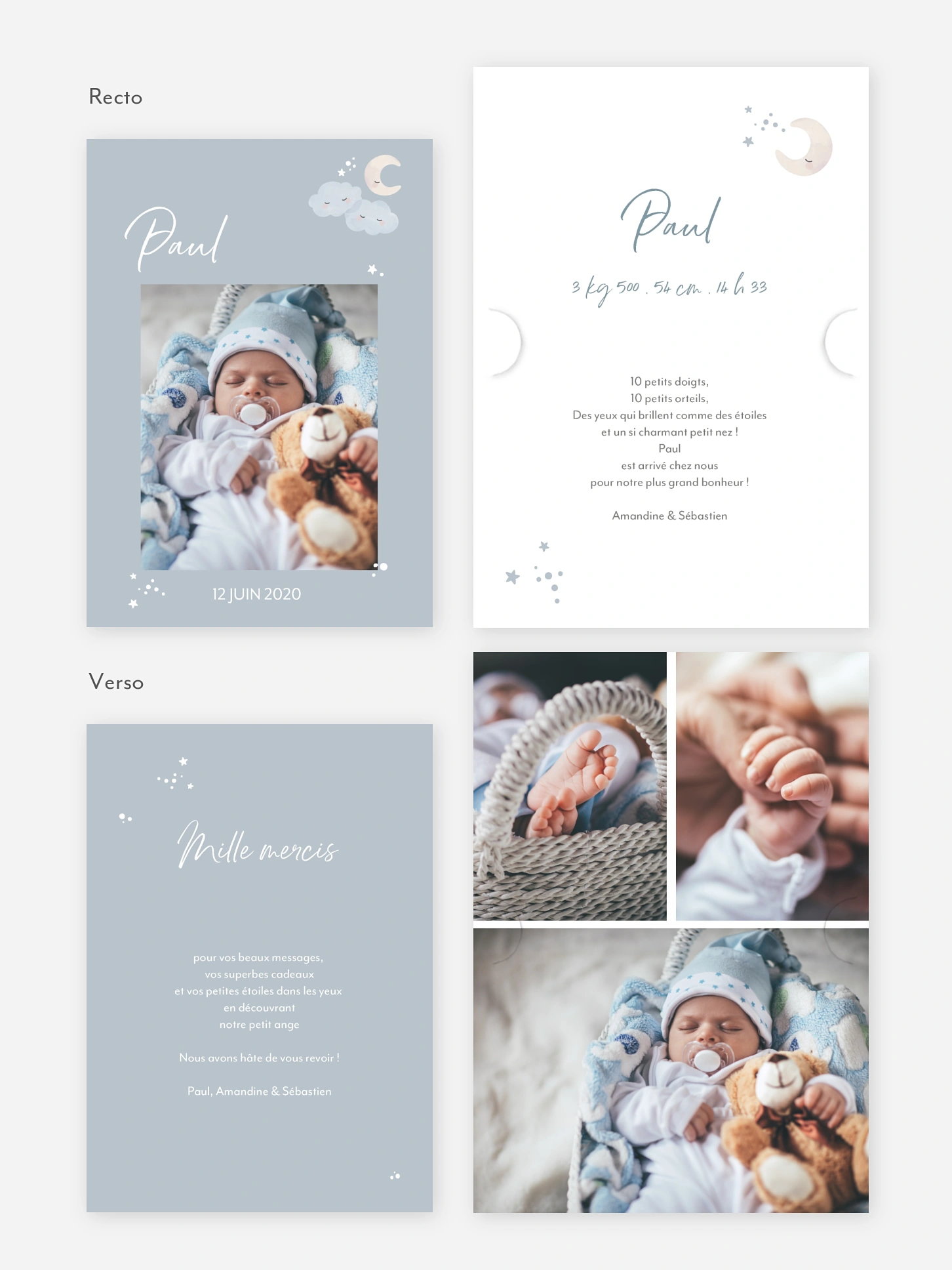 Faire-part naissance Sleepy