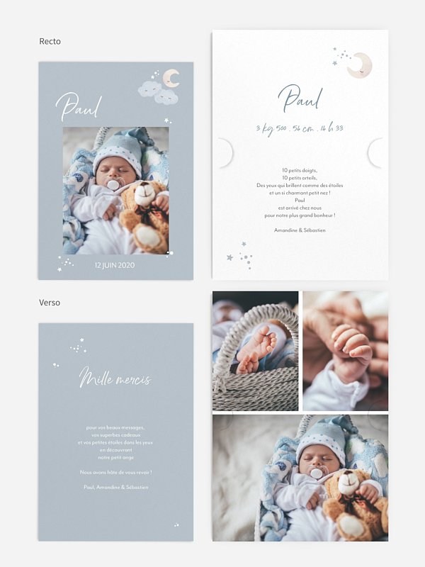 Faire-part naissance Sleepy