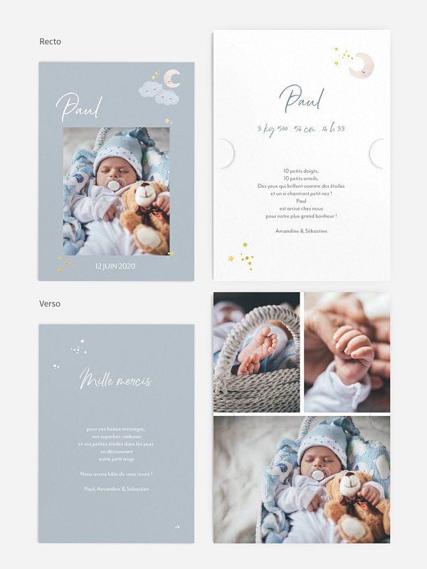 Faire-part naissance Sleepy