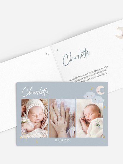 Faire-part naissance Sleepy