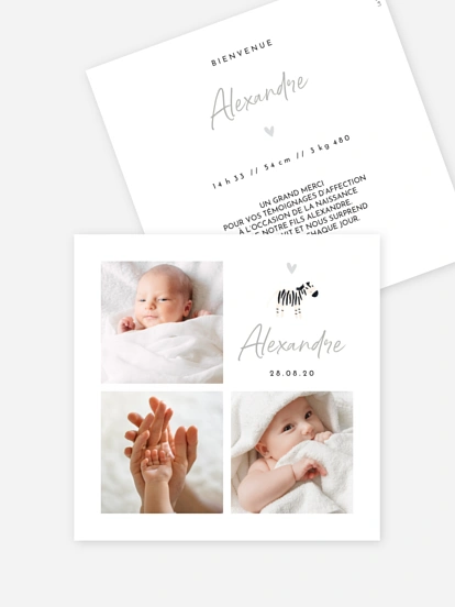 Faire-part naissance Little Zoo