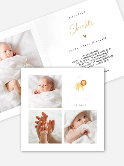 Faire-part naissance Little Zoo