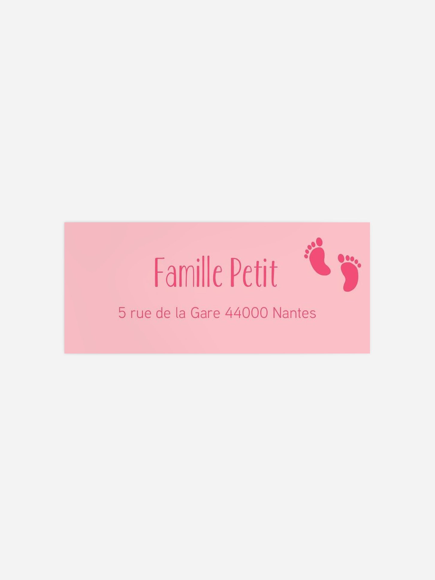 Étiquette expéditeur naissance Passeport bébé