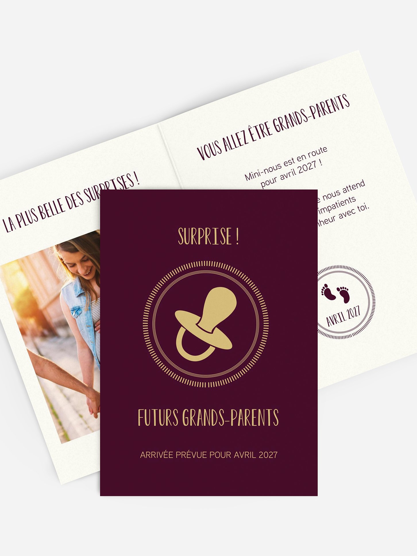 Carte annonce grossesse Passeport bébé