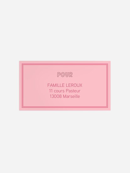 Étiquette destinataire naissance Passeport bébé