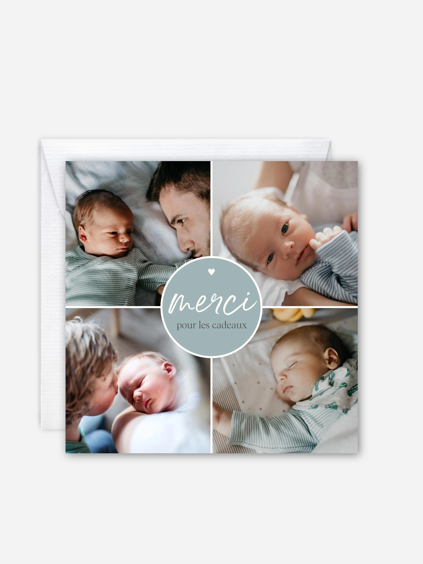 Carte remerciement naissance Tendre merci