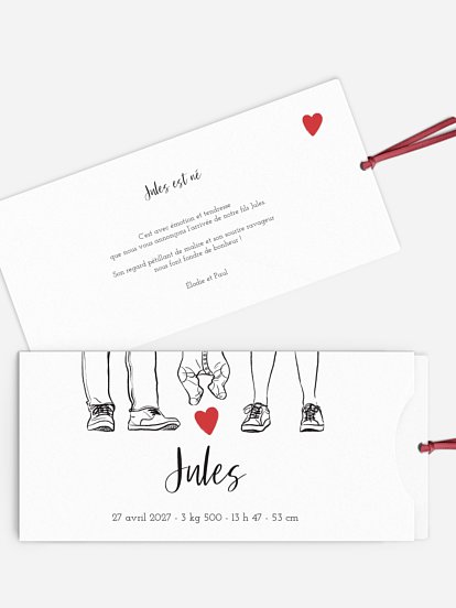 Faire-part naissance Nouveau départ