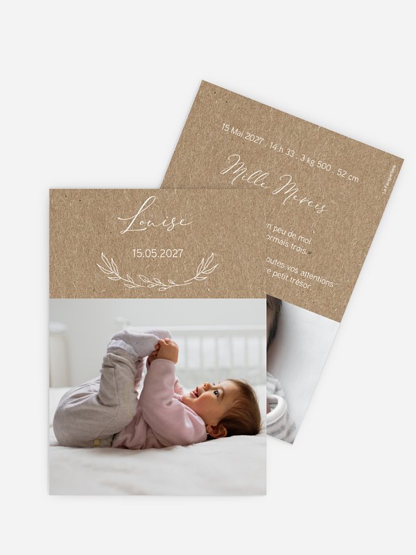 Faire-part naissance Dream papier kraft