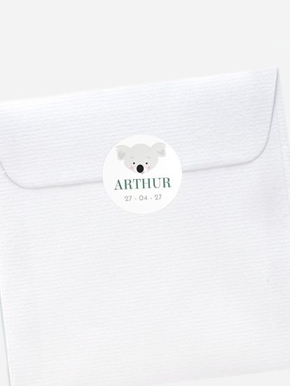 Stickers naissance Koala