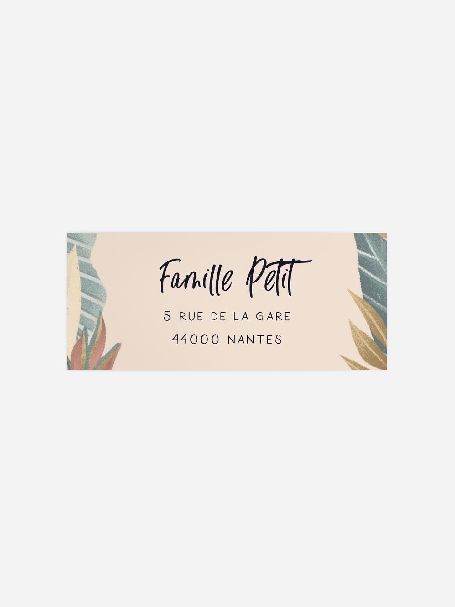 Étiquette expéditeur naissance Animaux de la jungle