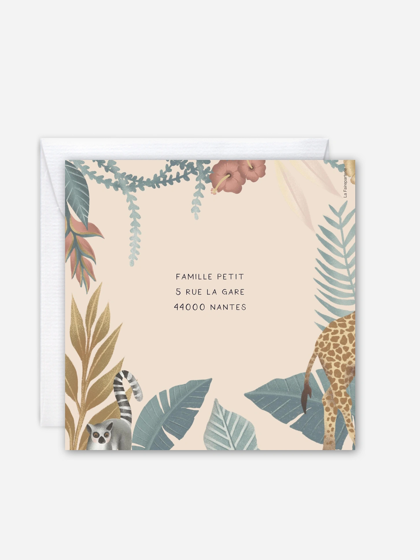Faire-part naissance Animaux de la jungle