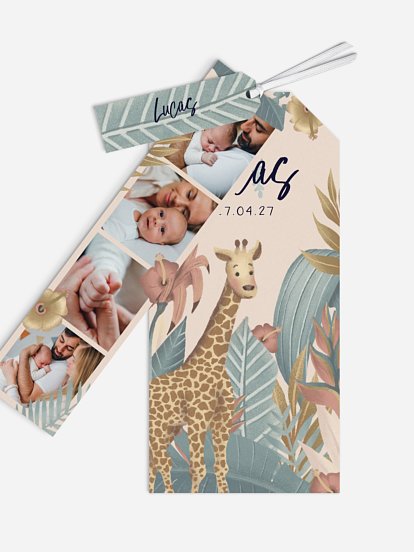 Faire-part naissance Animaux de la jungle