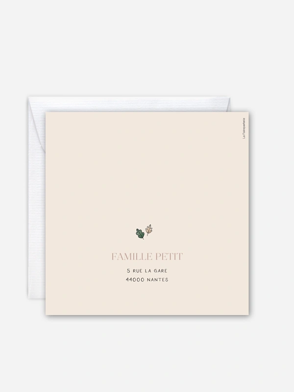 Faire-part naissance Renard en forêt