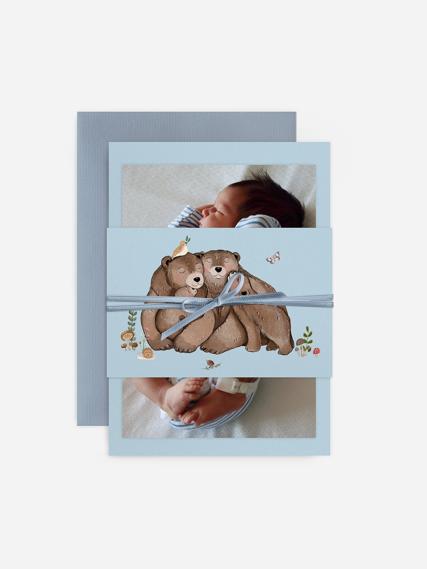 Faire-part naissance Famille ours