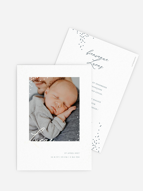 Faire-part naissance Nuée de points