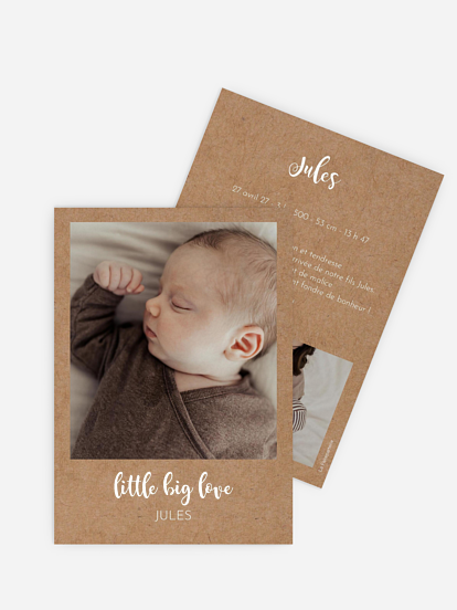 Faire-part naissance Little big Love