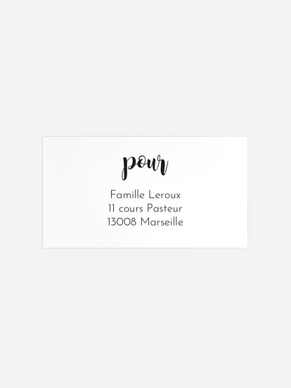 Étiquette destinataire naissance Little big Love