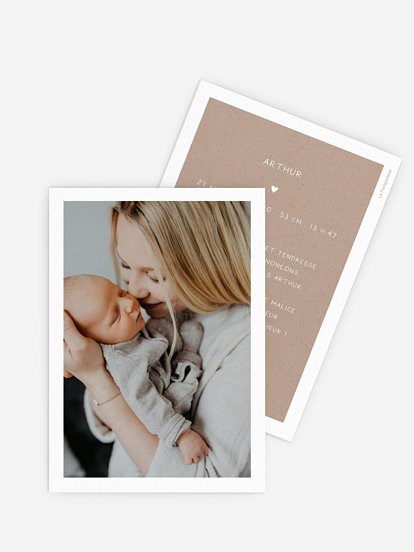 Faire-part naissance Simple photo