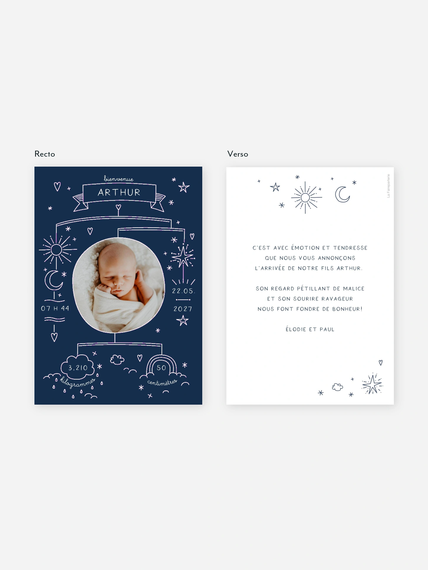 Faire-part naissance Joli mobile