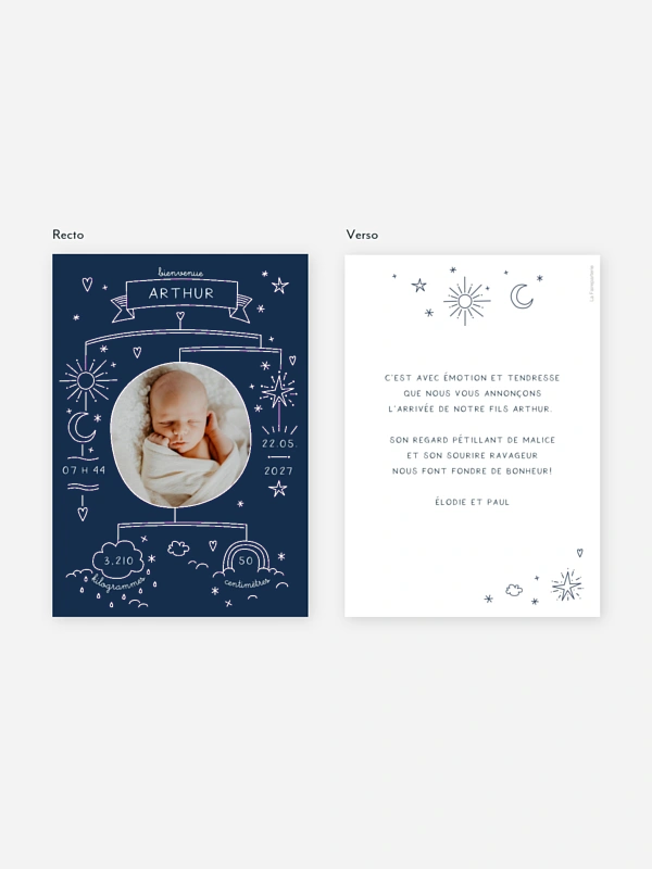 Faire-part naissance Joli mobile