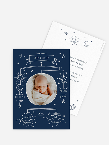 Faire-part naissance Joli mobile